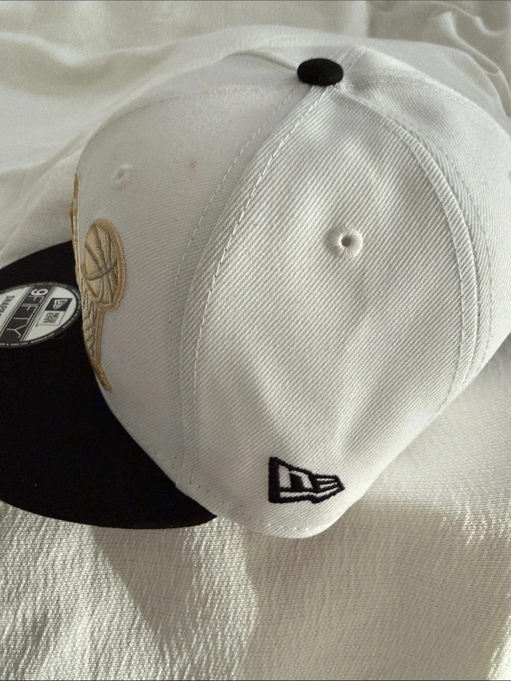 New Era White, Black & Gold Boston Celtics 9FIFTY Snapback Hat